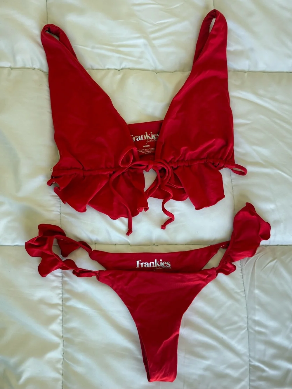 Frankie’s Bikinis Red Bikini Set